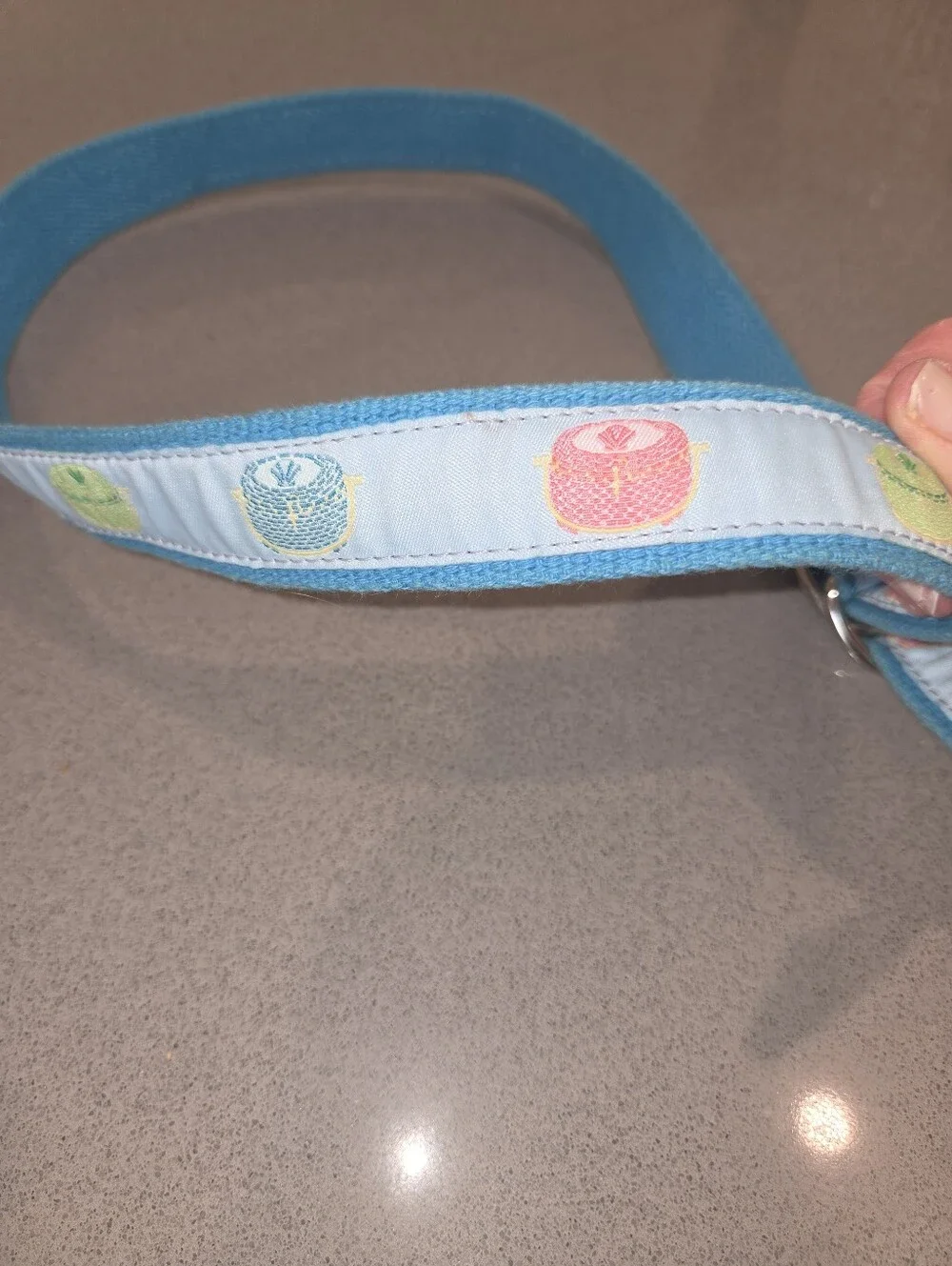 Nantucket Purses Blue Ribbon Adjustable Belt